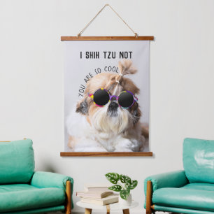 Tapisserie Suspendue Cool Shih Tzu Pas amusant Lunettes de soleil migno