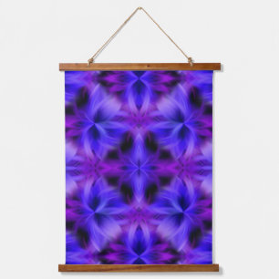 Tapisserie Suspendue Couleur Bleu Bleu Clair Violet Fils Abstraits