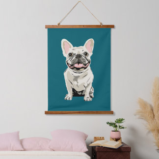 Tapisserie Suspendue Cream French Bulldog, I Love my Dog