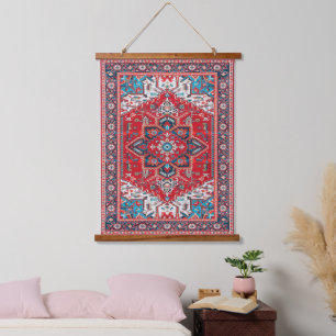 Tapisserie Suspendue Crimson Heirloom : Patrimoine marocain Rug Art