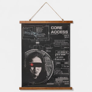 Tapisserie Suspendue Crosswired - Techno-Brutalist Streetwear Design