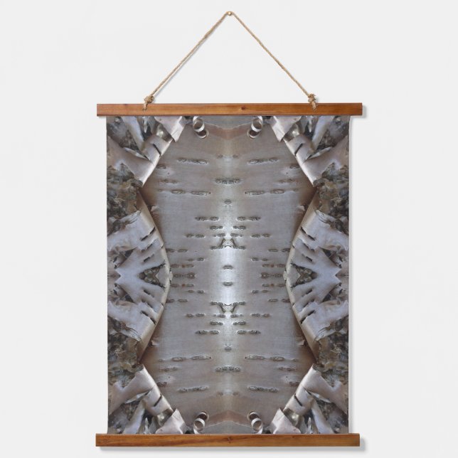 Tapisserie Suspendue Curly Birch Bark Tree Rustic (Recto)
