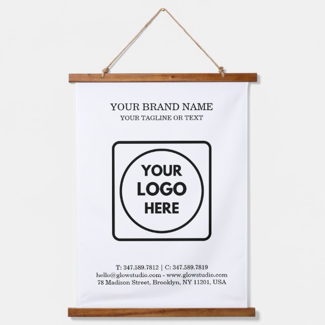 Tapisserie Suspendue Custom Logo Text Template Hanging Display Design (Recto)