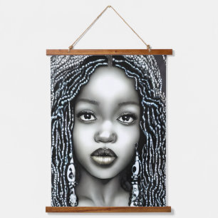 TAPISSERIE SUSPENDUE CUTE AFRO WOMAN REEN MELANIN