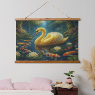 Tapisserie Suspendue Cygne d'Or