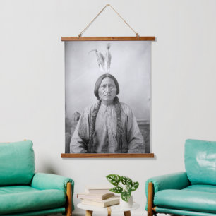Tapisserie Suspendue Dakota Leader assis Bull Amérindien