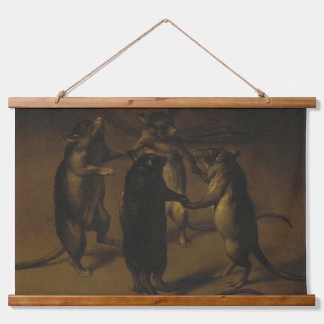 Tapisserie Suspendue Dancing Rats, par Ferdinand Kessel (Devant)