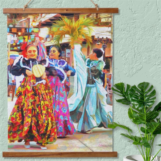 Tapisserie Suspendue Danseurs du Festival mexicain de Ceviche 2549 (Créateur téléchargé)