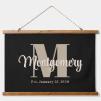 Dark Custom Nom de famille Signer Mariage Idée cad