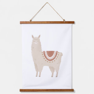 Tapisserie Suspendue Décor de crèche Neutre Llama Boho