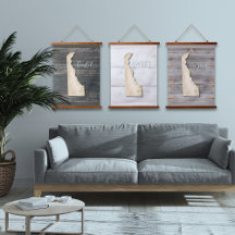 Delaware Rustic Wood Wall Tapestry Coastal Decor