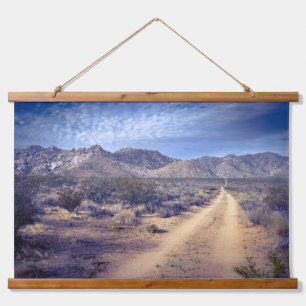 Tapisserie Suspendue Desert Road to the Mountains - Photo Print