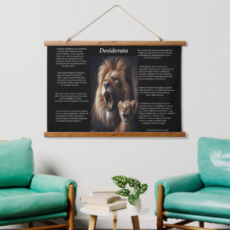 Tapisserie Suspendue Desiderata : Le regard protecteur du lion