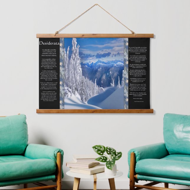 Tapisserie Suspendue Desiderata Majestic Neige Top Mountain View (Salon)