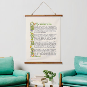 Tapisserie Suspendue Desiderata Prose par M. Ehrmann