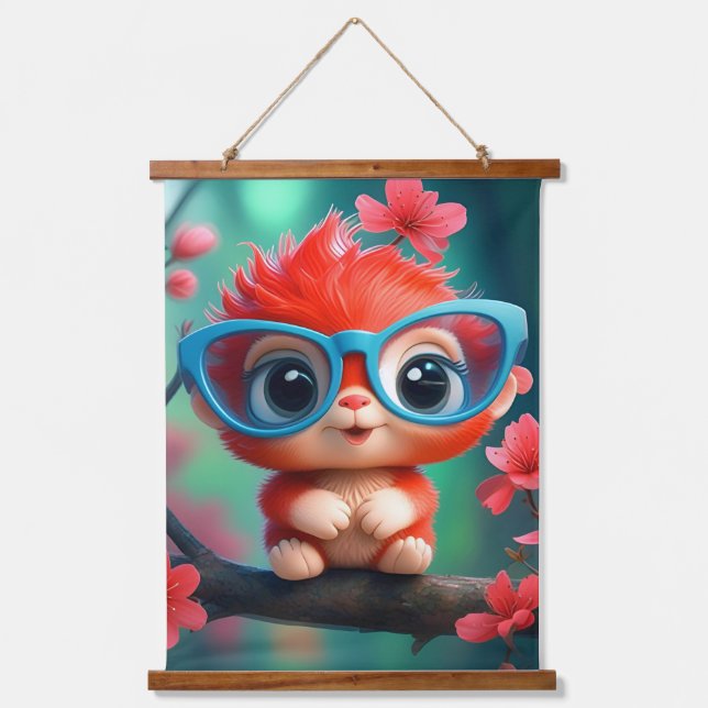 Tapisserie Suspendue Dessin animé de créature fantastique mignonne avec (Recto)