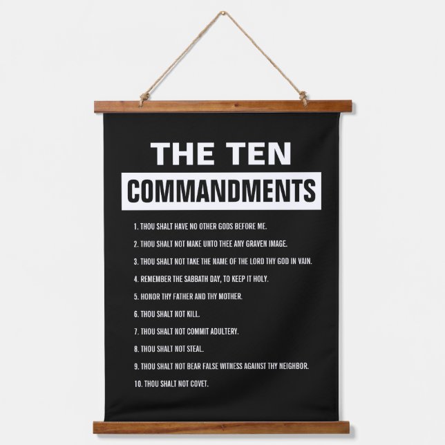 Tapisserie Suspendue Dix Commandements La Bible Religieuse Chrétienne V (Recto)