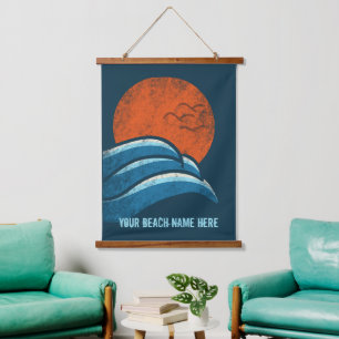 Tapisserie Suspendue do-it-yourself Custom Travel Poster Plage Ocean Su