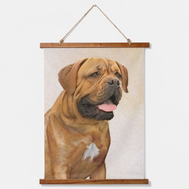 Tapisserie Suspendue Dogue de Bordeaux Peinture - Cute Original Chien A (Recto)
