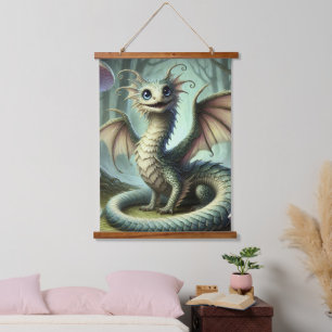 Tapisserie Suspendue Dragon Jabberwocky Mignon Créature Fantastique Art