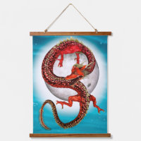 Dragon Lune Rouge Fantastique Artistique