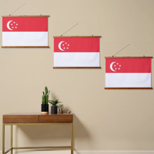 Tapisserie Suspendue Drapeau de Singapour