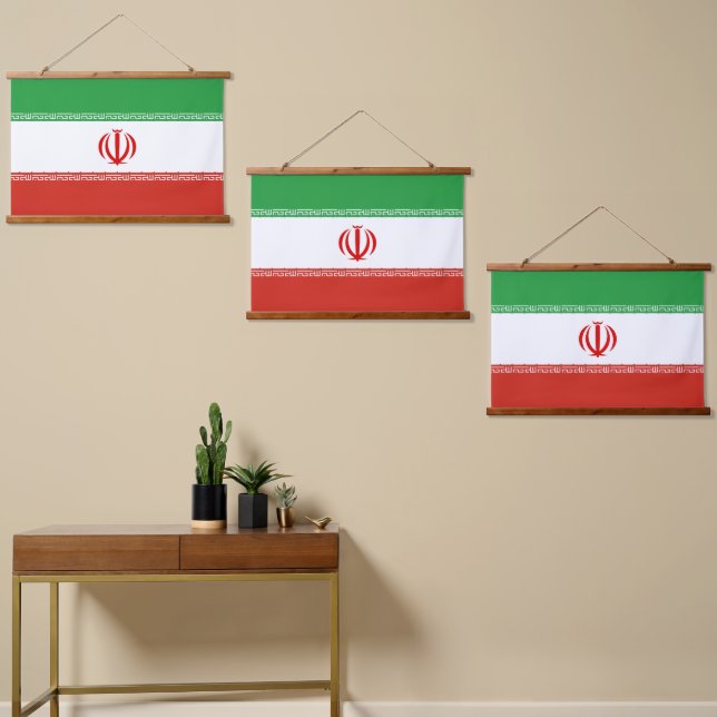 Tapisserie Suspendue Drapeau iranien (Asymétrique)