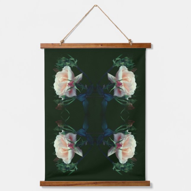 Tapisserie Suspendue Dreamy Peach Rose Abstrait (Recto)