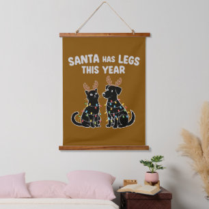 Tapisserie Suspendue Drôles de Noël : Humour Animaux de compagnie Le
