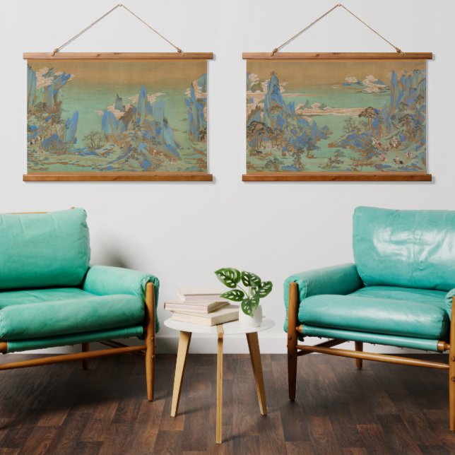 Tapisserie Suspendue Dynastie chinoise Ming Voyage vers le paysage de S (Salon)