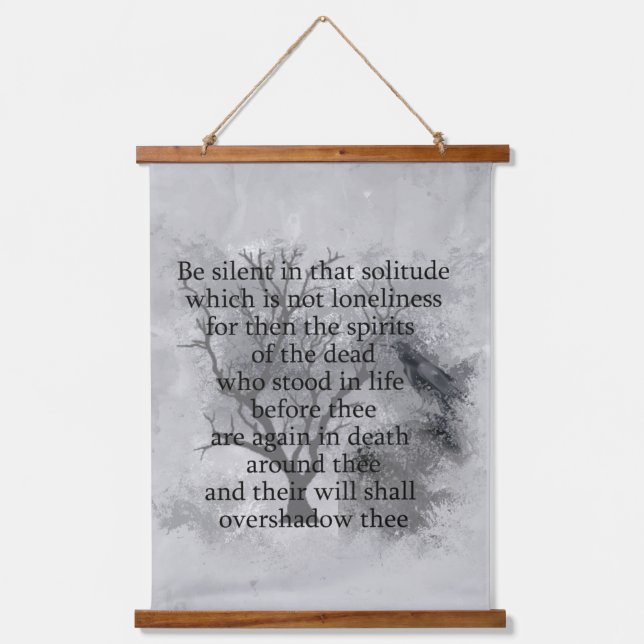 Tapisserie Suspendue Edgar Allan Poe Poem Dark Goth Halloween (Recto)