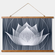 Effet Moiré Trippy Lotus noir et blanc moderne