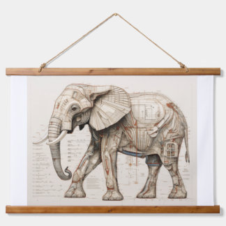 Tapisserie Suspendue Eléphant africain diagrammatique
