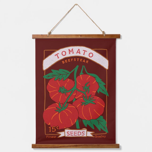 Tapisserie Suspendue Emballage de graines de tomate Beefsteak Hanging T (Recto)