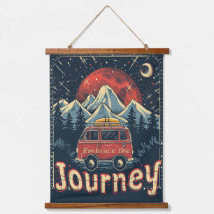 Tapisserie Suspendue Embrassez le voyage Rustique Vintage