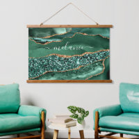 Emerald Green Parties scintillant Tapestry Nom per