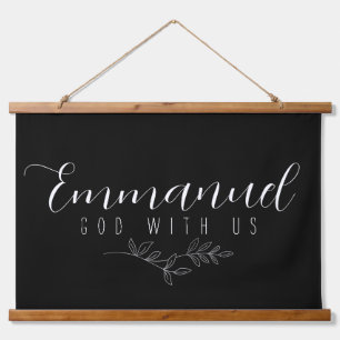Tapisserie Suspendue Emmanuel God With Us Botanical Elegant Art Feuille