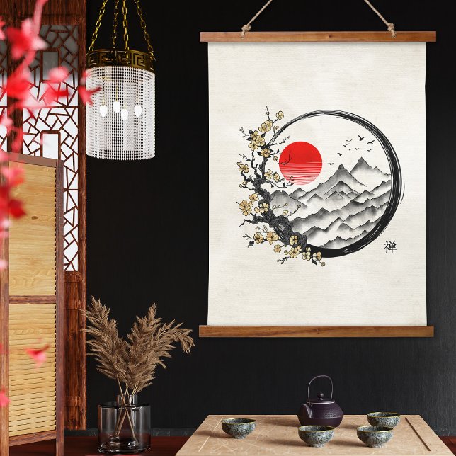 Tapisserie Suspendue Enso Zen : Tranquillité (Créateur téléchargé)