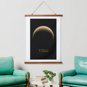 Tapisserie Suspendue Espace Extérieur, Cosmos, Système Solaire, Titan L