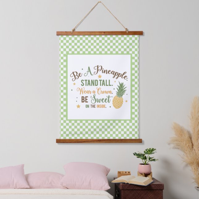 Tapisserie Suspendue Être un mot d'ananas (Chambre à coucher)