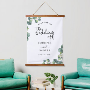 Tapisserie Suspendue Eucalyptus Feuille Russe Mariage accueil