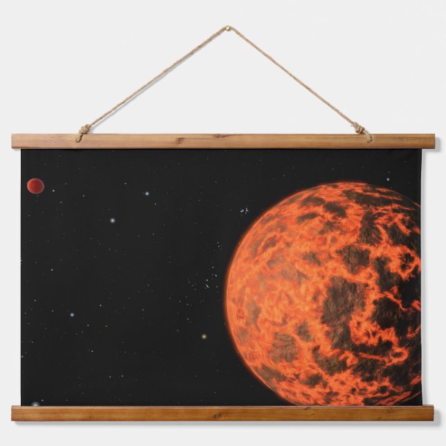 Tapisserie Suspendue Exoplanet Ucf-1.01 Orbitant Une Étoile Appelée Gj  (Devant)