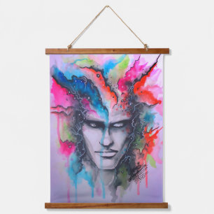 Tapisserie Suspendue Face d'aquarelle