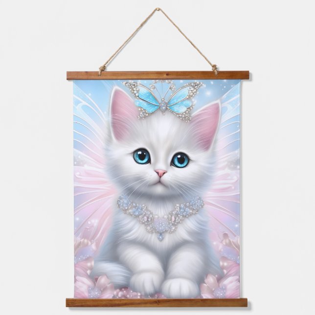 Tapisserie Suspendue Fairy Princess Kitten (Recto)