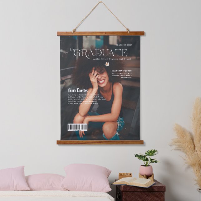 Tapisserie Suspendue Faits amusants | Photo de couverture du magazine G (Chambre à coucher)