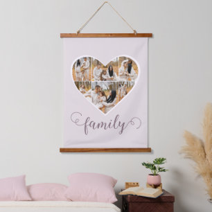 Tapisserie Suspendue FAMILLE moderne Coeur photo Collage Love Script