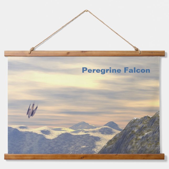 Tapisserie Suspendue Faucon pèlerin de la vélocité terminale (Devant)