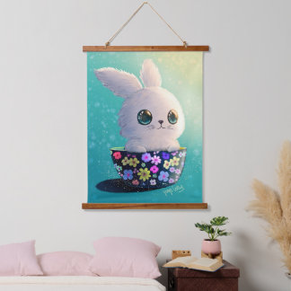 Tapisserie Suspendue Faune mignonne du Gardien de printemps : Lapin en 