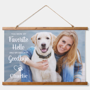 Tapisserie Suspendue Favori Hello Hardest Goodbye Pet Memorial Photo