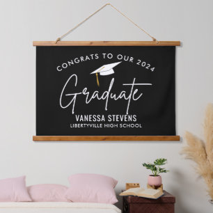 Tapisserie Suspendue Félicitations à notre 202x Graduate Black